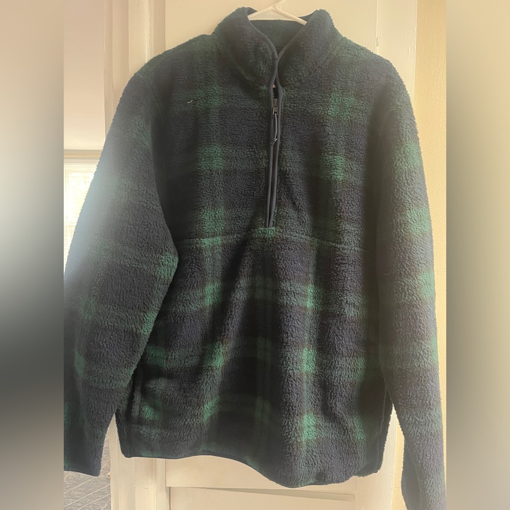 J Crew Fleece Quarter Zip Pullover